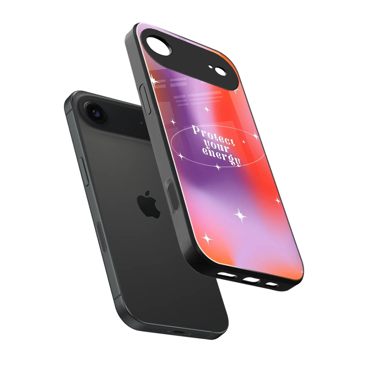 Protect Your Energy sleek iphone air cover with tempered glass back and TPU edges
