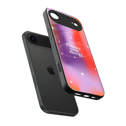 Protect Your Energy sleek iphone air cover with tempered glass back and TPU edges