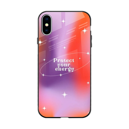 Protect Your Energy back phone cover | glass case for iphone xs