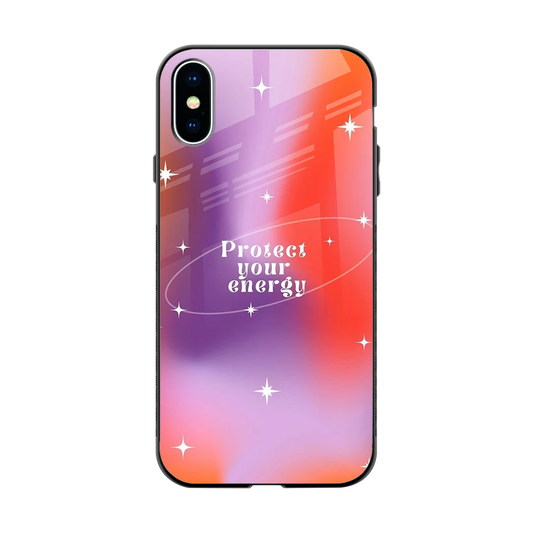 Protect Your Energy back phone cover | glass case for iphone xs