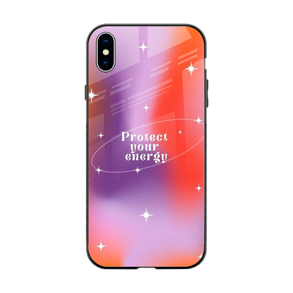 Protect Your Energy back phone cover | glass case for iphone xs max