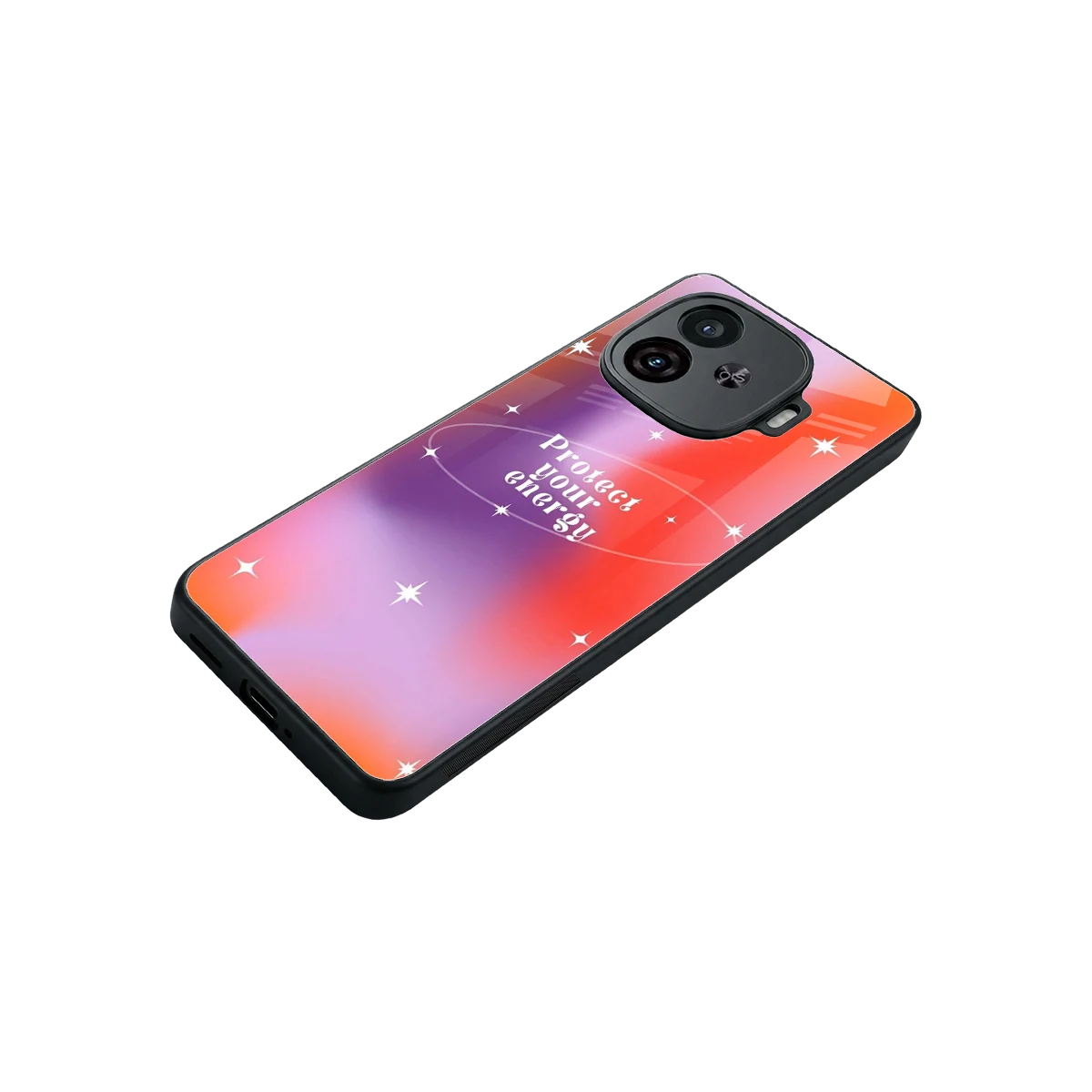 Protect Your Energy stylish phone case for iqoo neo 10r 5g | glossy glass and slim fit