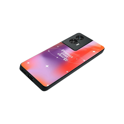 Protect Your Energy stylish phone case for motorola edge 50 fusion | glossy glass and slim fit