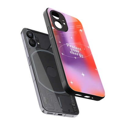 Protect Your Energy sleek nothing phone 1 cover with tempered glass back and TPU edges