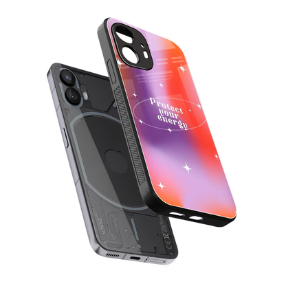 Protect Your Energy sleek nothing phone 2 cover with tempered glass back and TPU edges