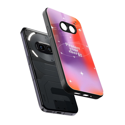 Protect Your Energy sleek nothing phone 2a cover with tempered glass back and TPU edges