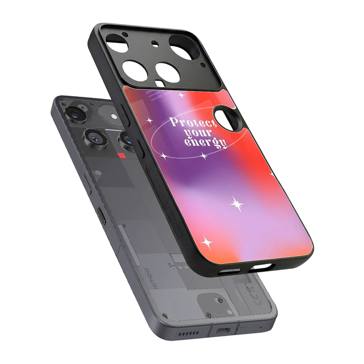 Protect Your Energy sleek nothing phone 3 cover with tempered glass back and TPU edges
