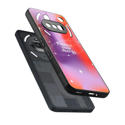 Protect Your Energy sleek nothing phone 3a cover with tempered glass back and TPU edges
