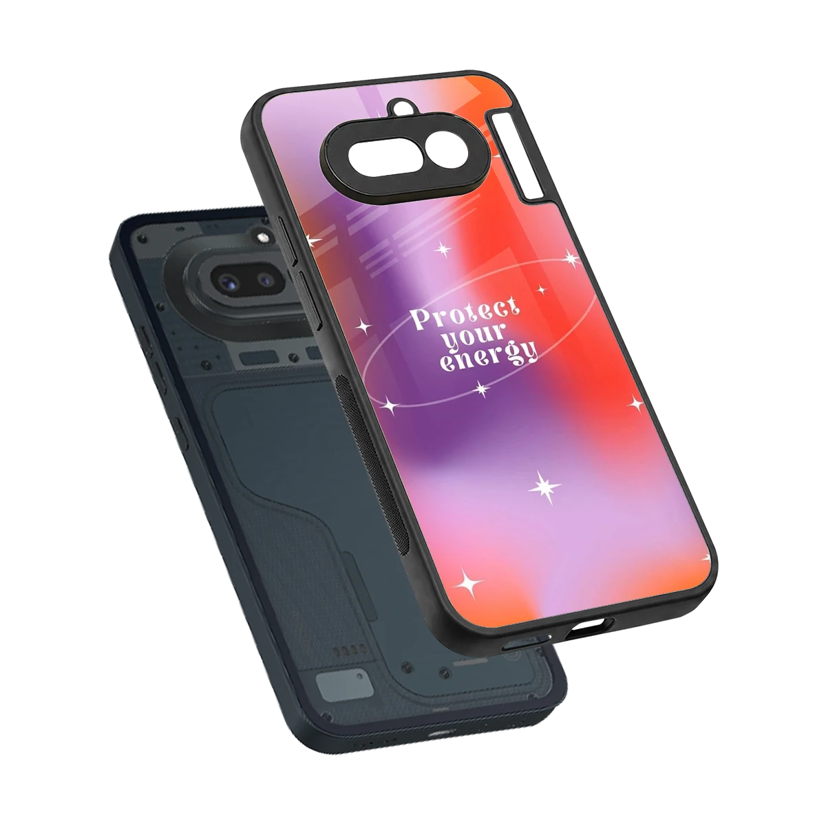 Protect Your Energy sleek nothing phone 4a cover with tempered glass back and TPU edges