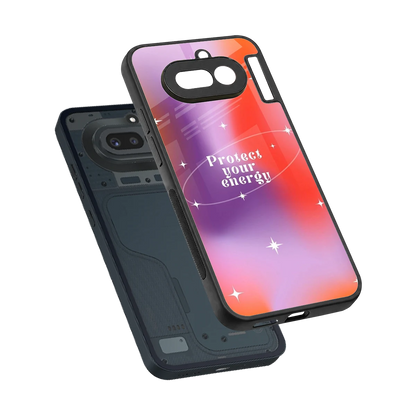 Protect Your Energy sleek nothing phone 4a cover with tempered glass back and TPU edges