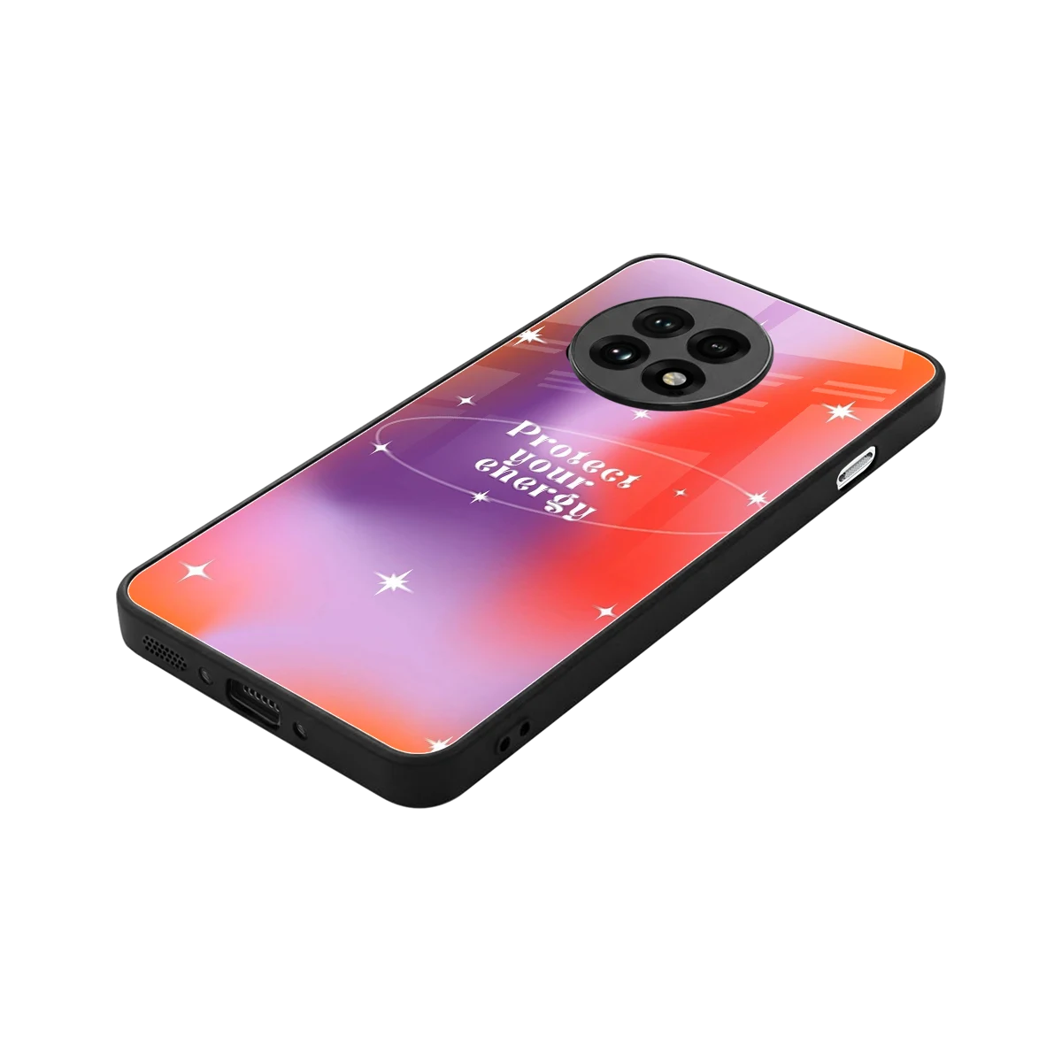 Protect Your Energy stylish phone case for oneplus 13r | glossy glass and slim fit