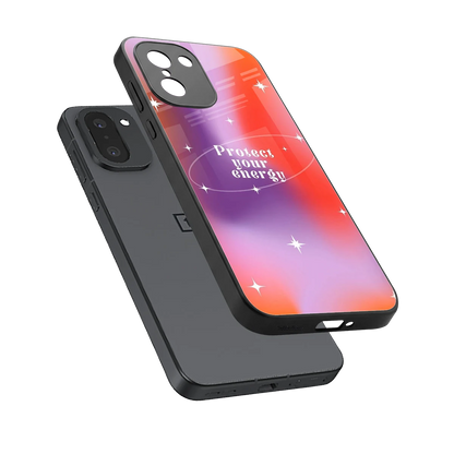 Protect Your Energy sleek oneplus 15r cover with tempered glass back and TPU edges