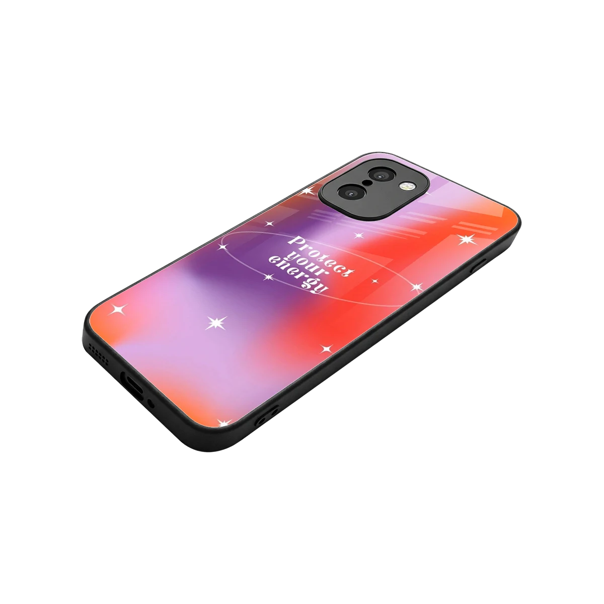 Protect Your Energy stylish phone case for oneplus 15r | glossy glass and slim fit