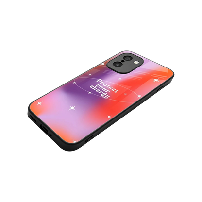 Protect Your Energy stylish phone case for oneplus 15r | glossy glass and slim fit