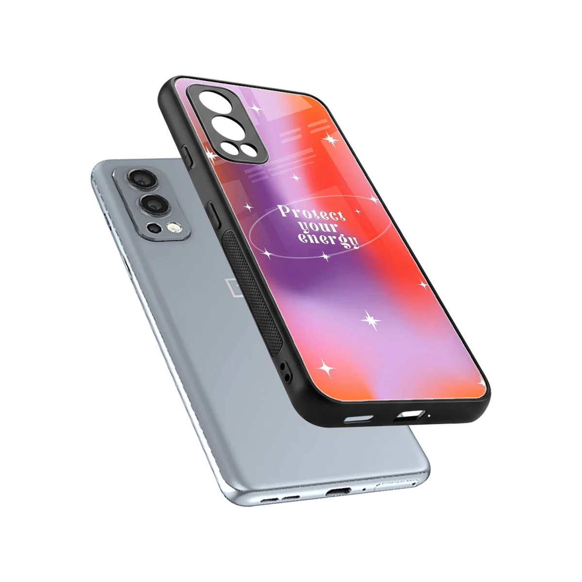 Protect Your Energy sleek oneplus nord 2 cover with tempered glass back and TPU edges