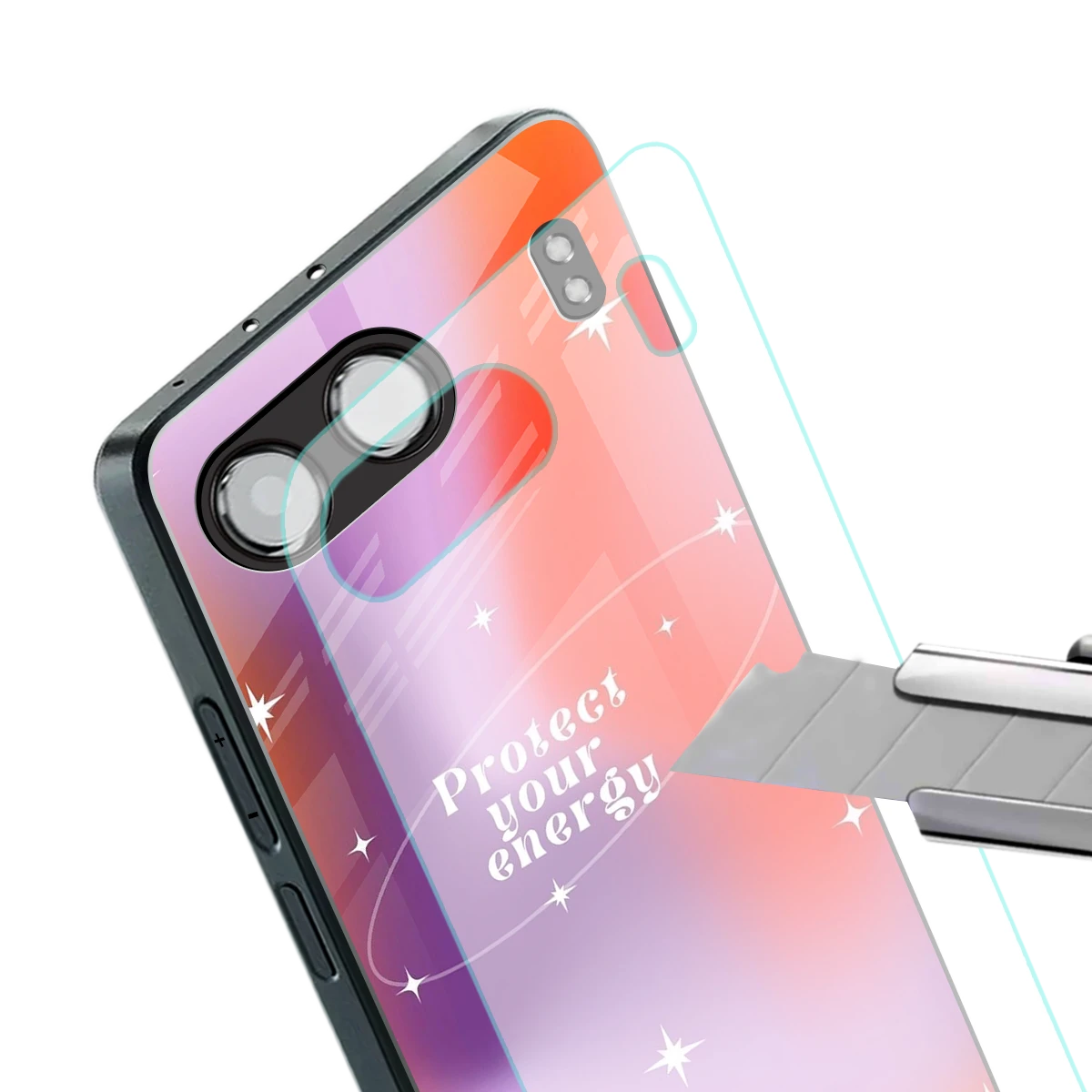 Protect Your Energy stylish phone case for oneplus nord 4 | glossy glass and slim fit