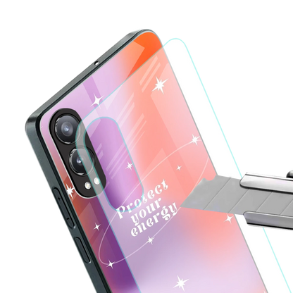 Protect Your Energy stylish phone case for oneplus nord ce 4 lite | glossy glass and slim fit