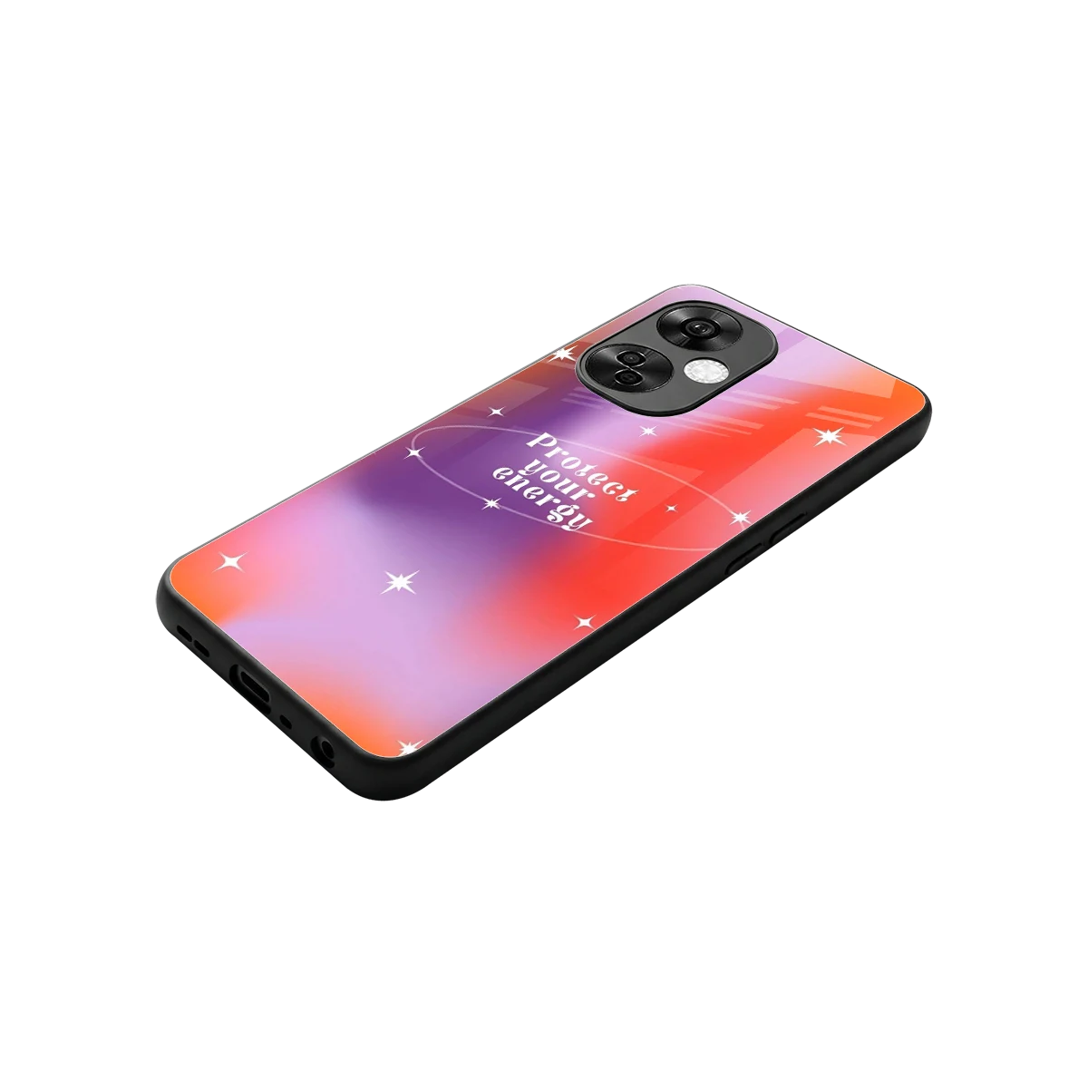 Protect Your Energy stylish phone case for oneplus nord ce 3 lite | glossy glass and slim fit