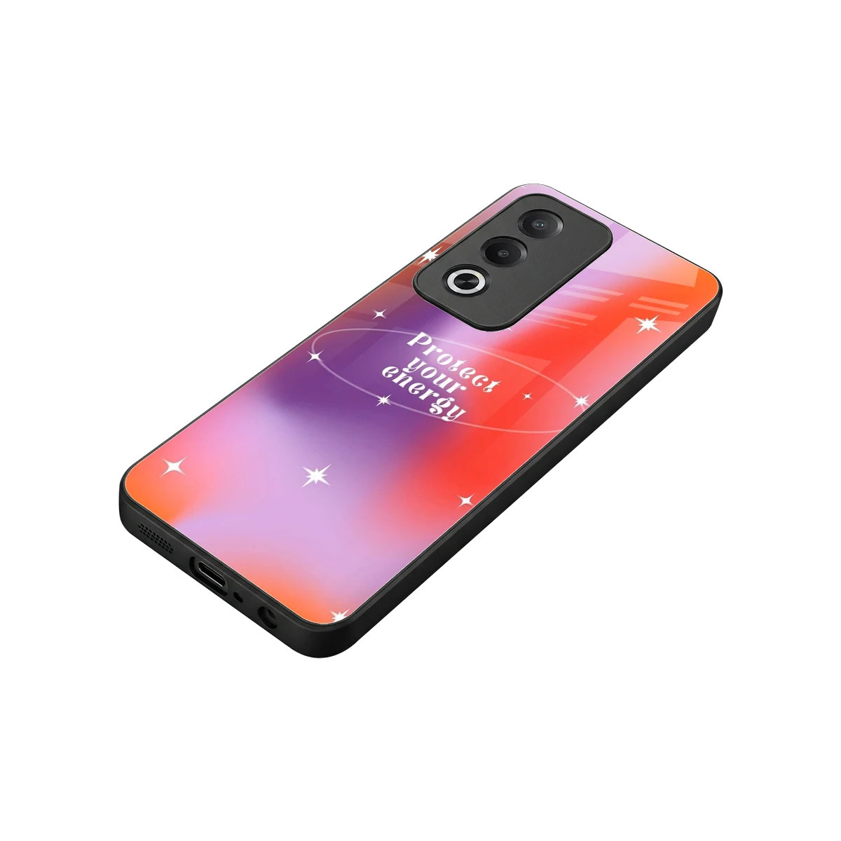 Protect Your Energy stylish phone case for oppo a3 pro | glossy glass and slim fit