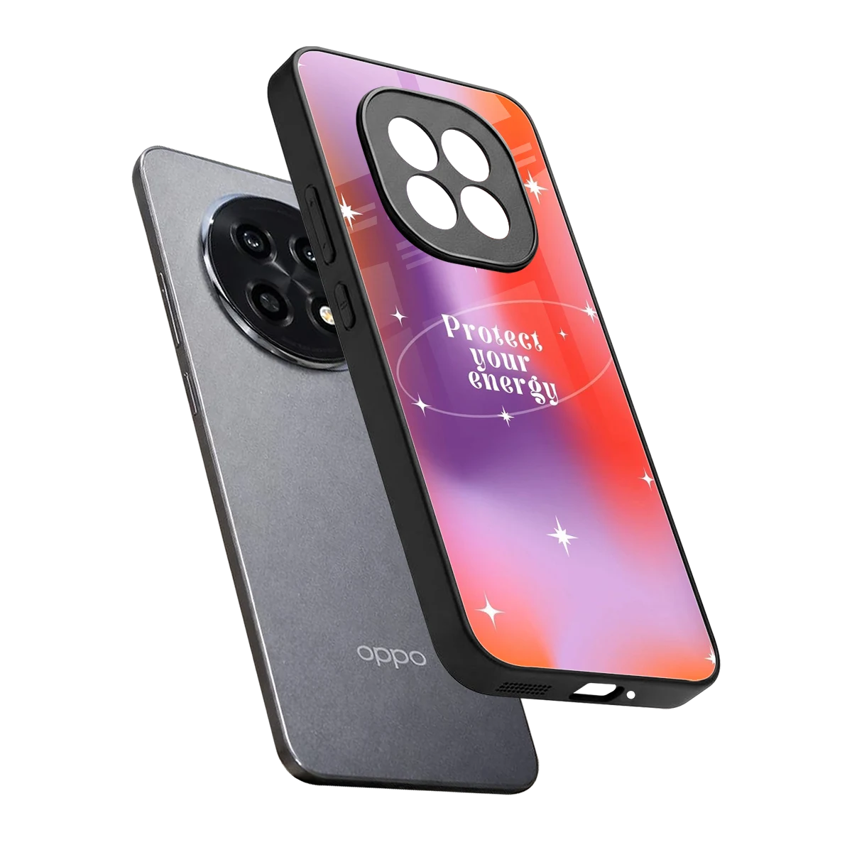 Protect Your Energy sleek oppo f29 pro 5g cover with tempered glass back and TPU edges
