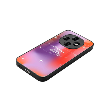 Protect Your Energy stylish phone case for oppo f31 pro 5g | glossy glass and slim fit
