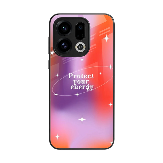 Protect Your Energy back phone cover | glass case for oppo find x9