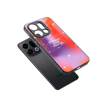 Protect Your Energy sleek oppo find x9 cover with tempered glass back and TPU edges