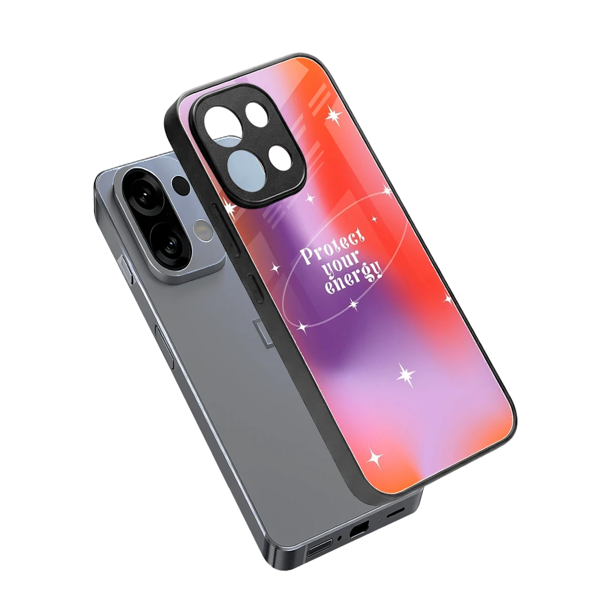 Protect Your Energy sleek oppo k13 5g cover with tempered glass back and TPU edges