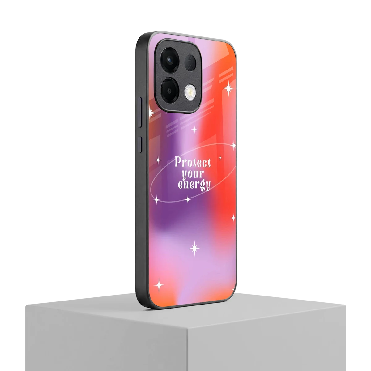 Protect Your Energy oppo k13 5g mobile cover | shockproof glass phone case