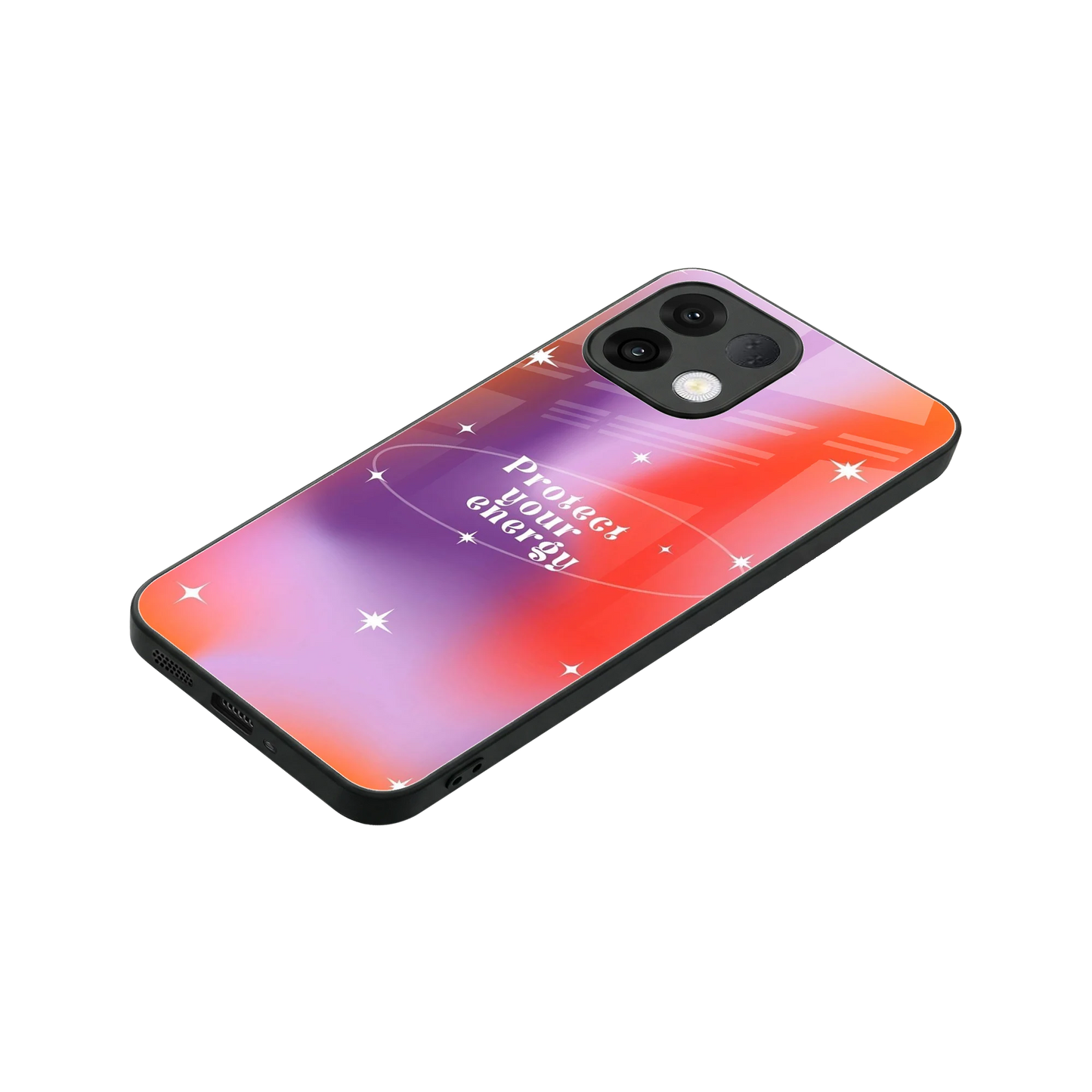 Protect Your Energy stylish phone case for oppo k13 5g | glossy glass and slim fit