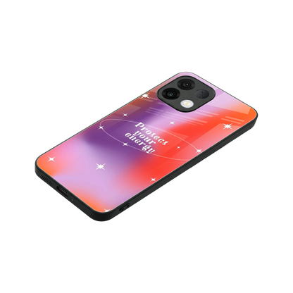 Protect Your Energy stylish phone case for oppo k13 5g | glossy glass and slim fit