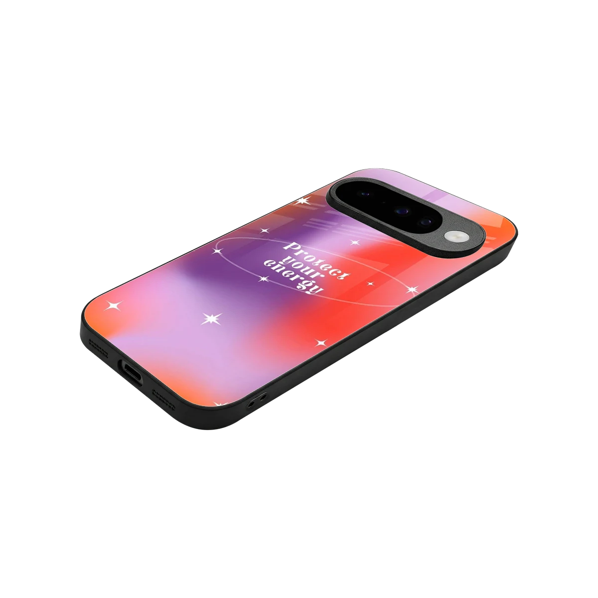 Protect Your Energy stylish phone case for google pixel 10 | glossy glass and slim fit