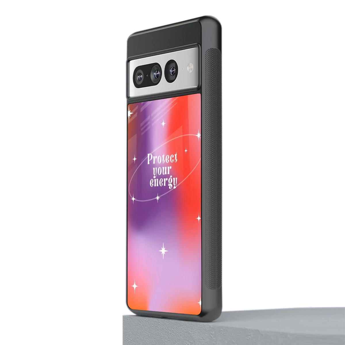 Protect Your Energy stylish phone case for google pixel 7 pro | glossy glass and slim fit
