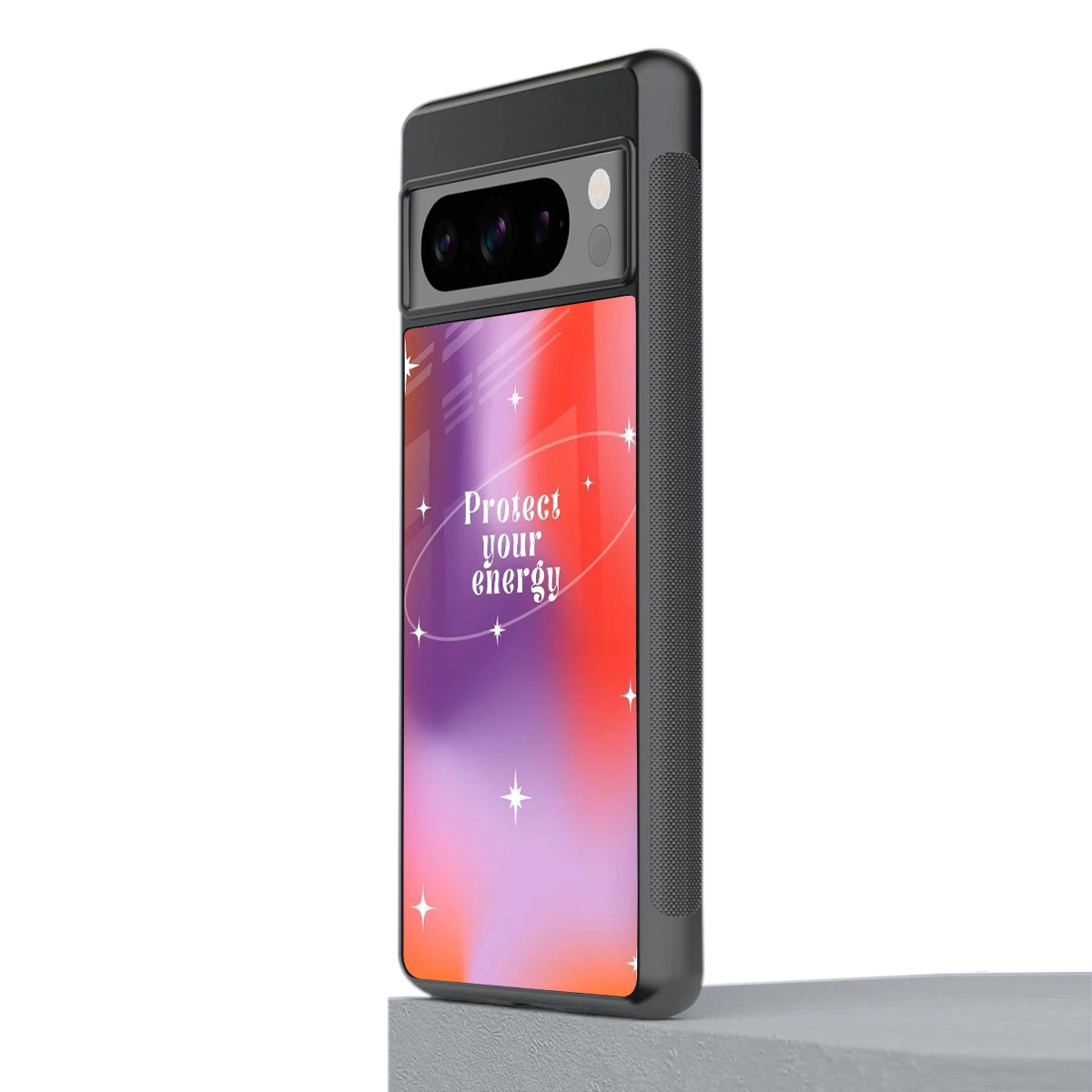 Protect Your Energy stylish phone case for google pixel 8 pro | glossy glass and slim fit