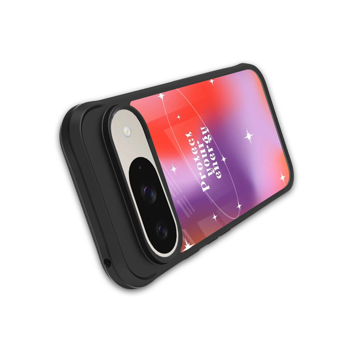 Protect Your Energy stylish phone case for google pixel 9 | glossy glass and slim fit