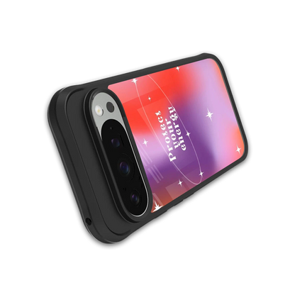 Protect Your Energy stylish phone case for google pixel 9 pro xl | glossy glass and slim fit