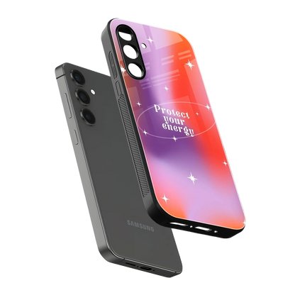 Protect Your Energy sleek samsung galaxy m35 5g cover with tempered glass back and TPU edges