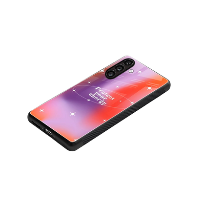 Protect Your Energy stylish phone case for samsung galaxy a16 5g | glossy glass and slim fit