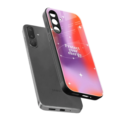 Protect Your Energy sleek samsung galaxy m36 5g cover with tempered glass back and TPU edges