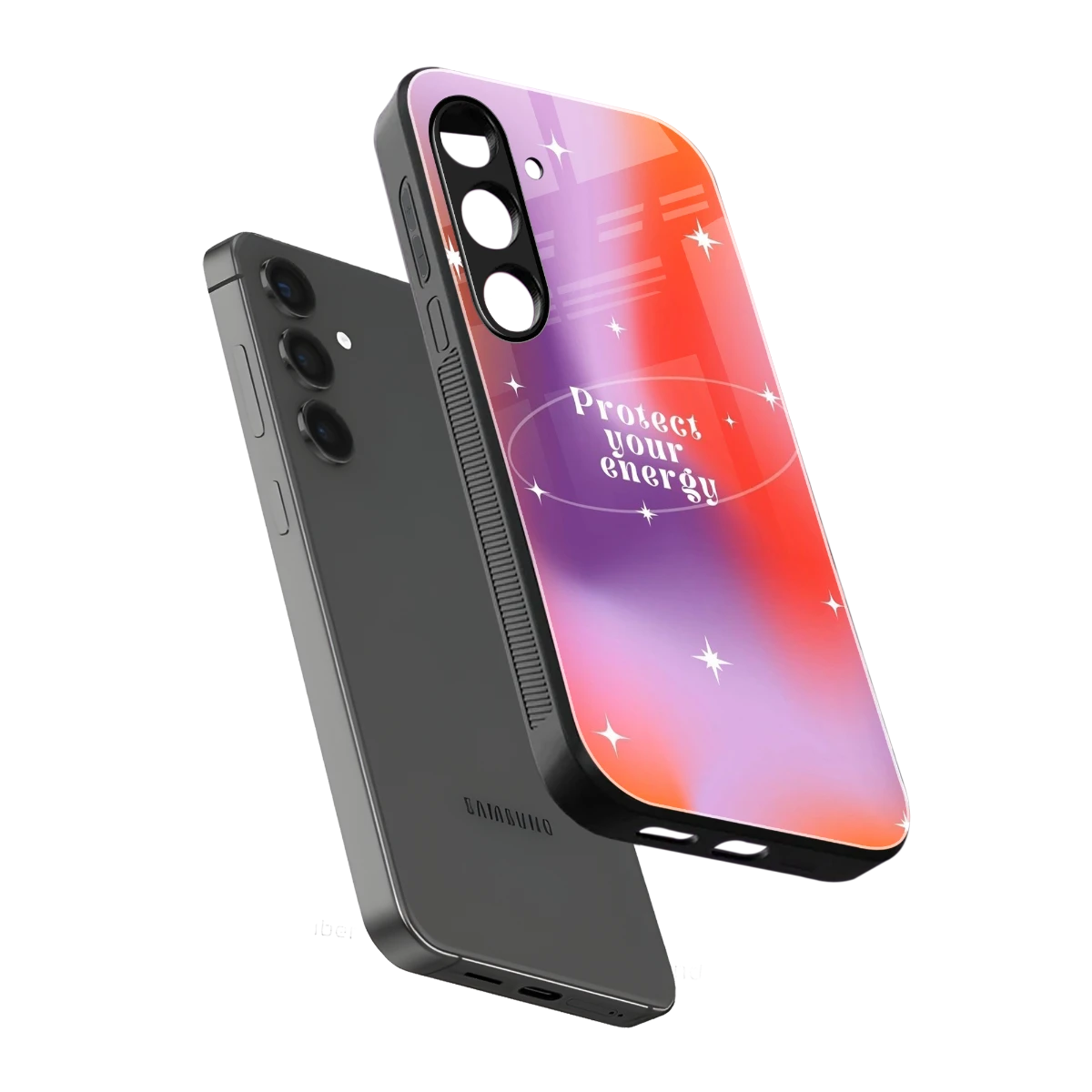 Protect Your Energy sleek samsung galaxy s24 plus cover with tempered glass back and TPU edges