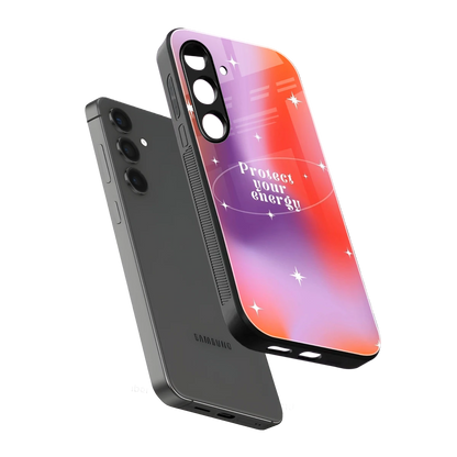 Protect Your Energy sleek samsung galaxy s25 fe cover with tempered glass back and TPU edges