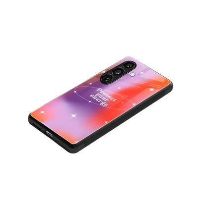 Protect Your Energy stylish phone case for samsung galaxy s24 | glossy glass and slim fit