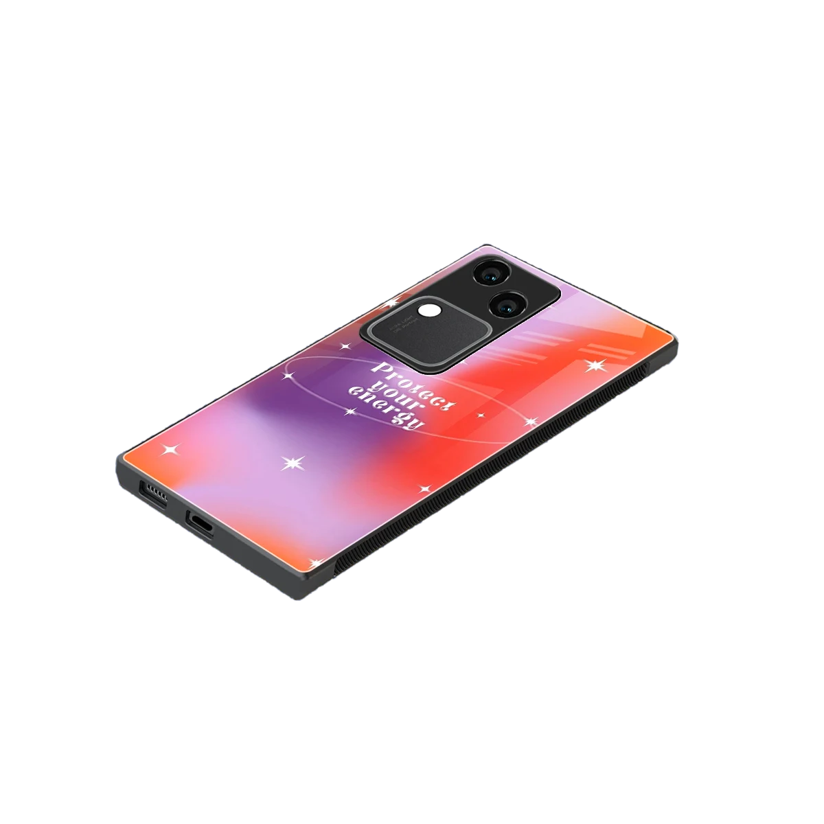 Protect Your Energy stylish phone case for vivo v30 | glossy glass and slim fit