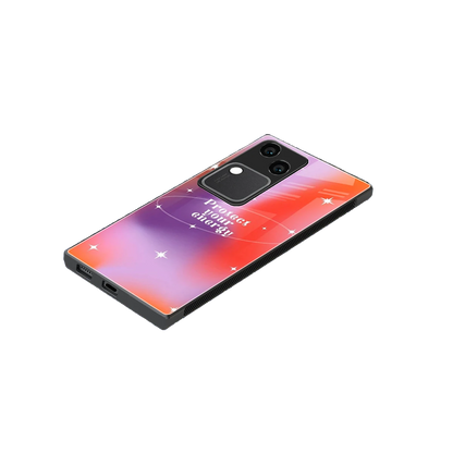 Protect Your Energy stylish phone case for vivo v30 | glossy glass and slim fit