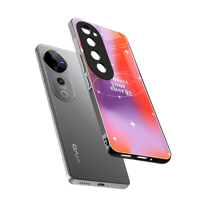Protect Your Energy sleek vivo v40 pro cover with tempered glass back and TPU edges