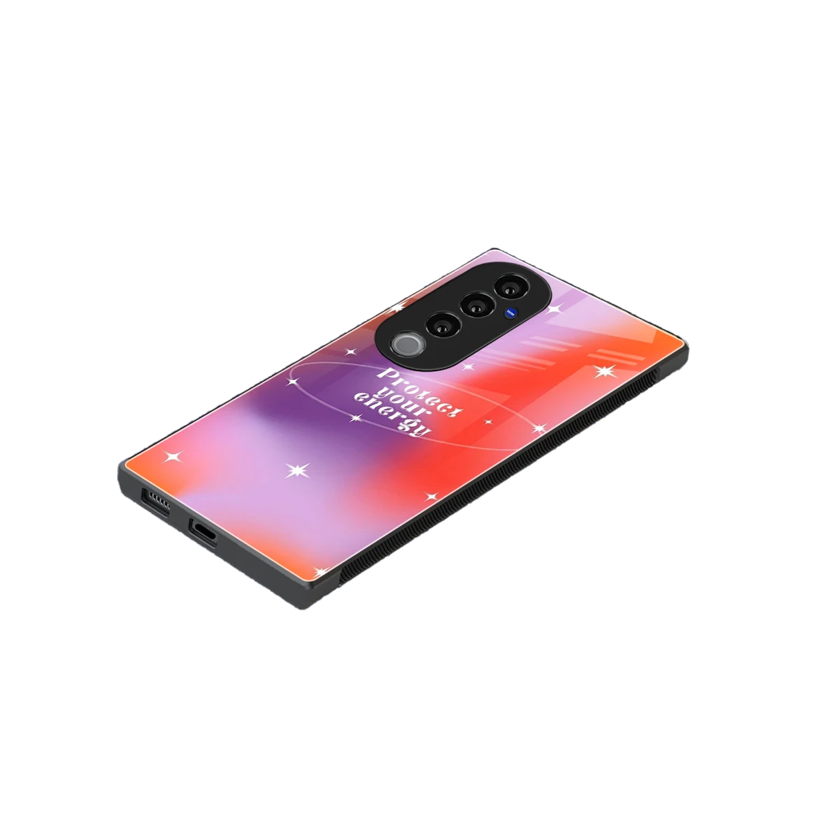 Protect Your Energy stylish phone case for vivo v40 pro | glossy glass and slim fit