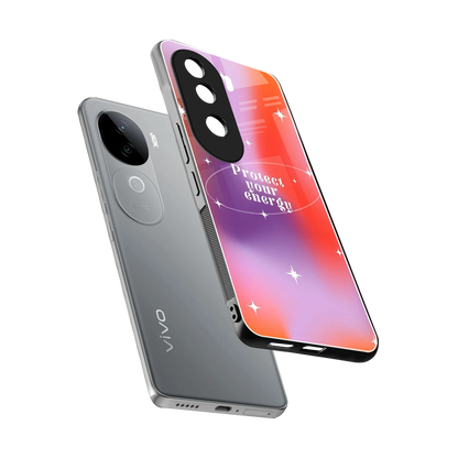 Protect Your Energy sleek vivo v40e cover with tempered glass back and TPU edges