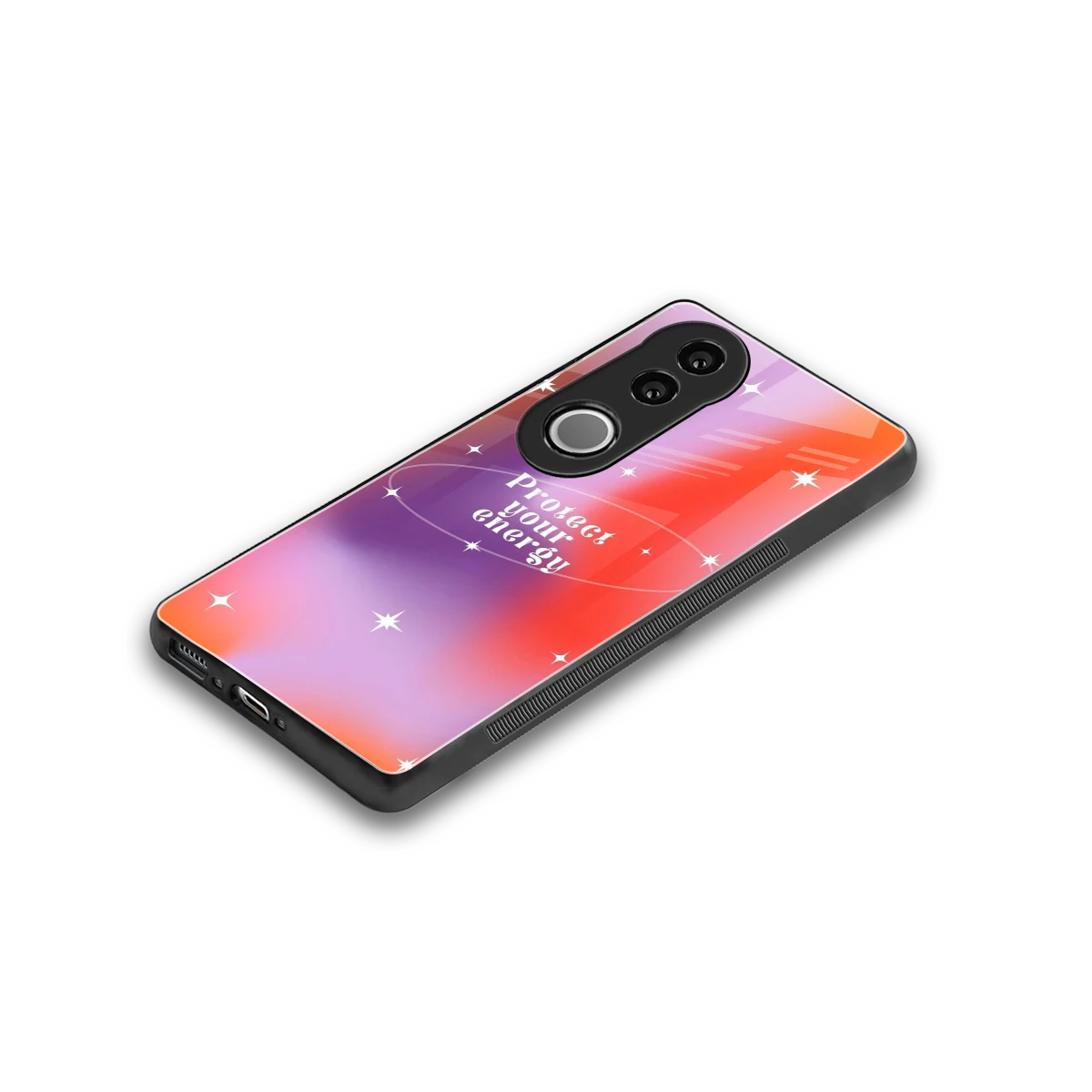Protect Your Energy stylish phone case for vivo v50 | glossy glass and slim fit