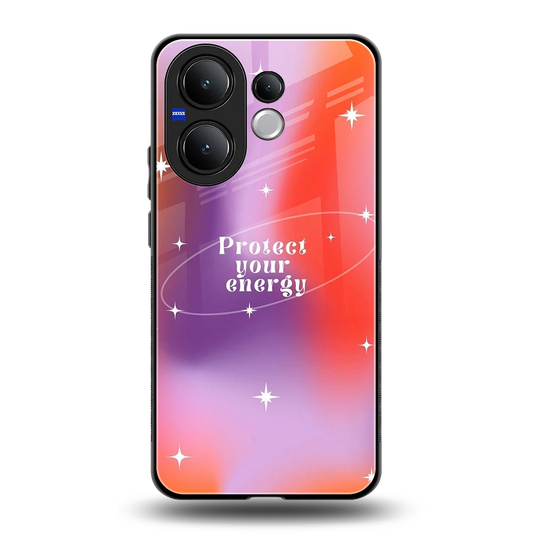 Protect Your Energy back phone cover | glass case for vivo v60