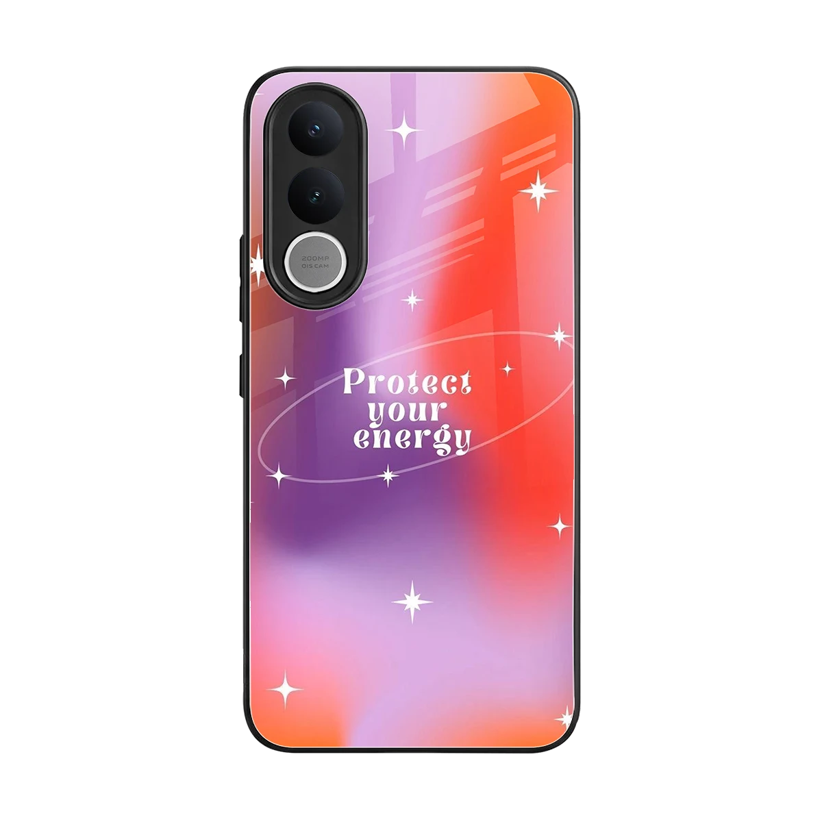 Protect Your Energy back phone cover | glass case for vivo v70 fe